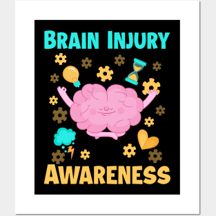 Brain Injury Awareness Mental Health Awareness Mindfulness copy Posters and Art